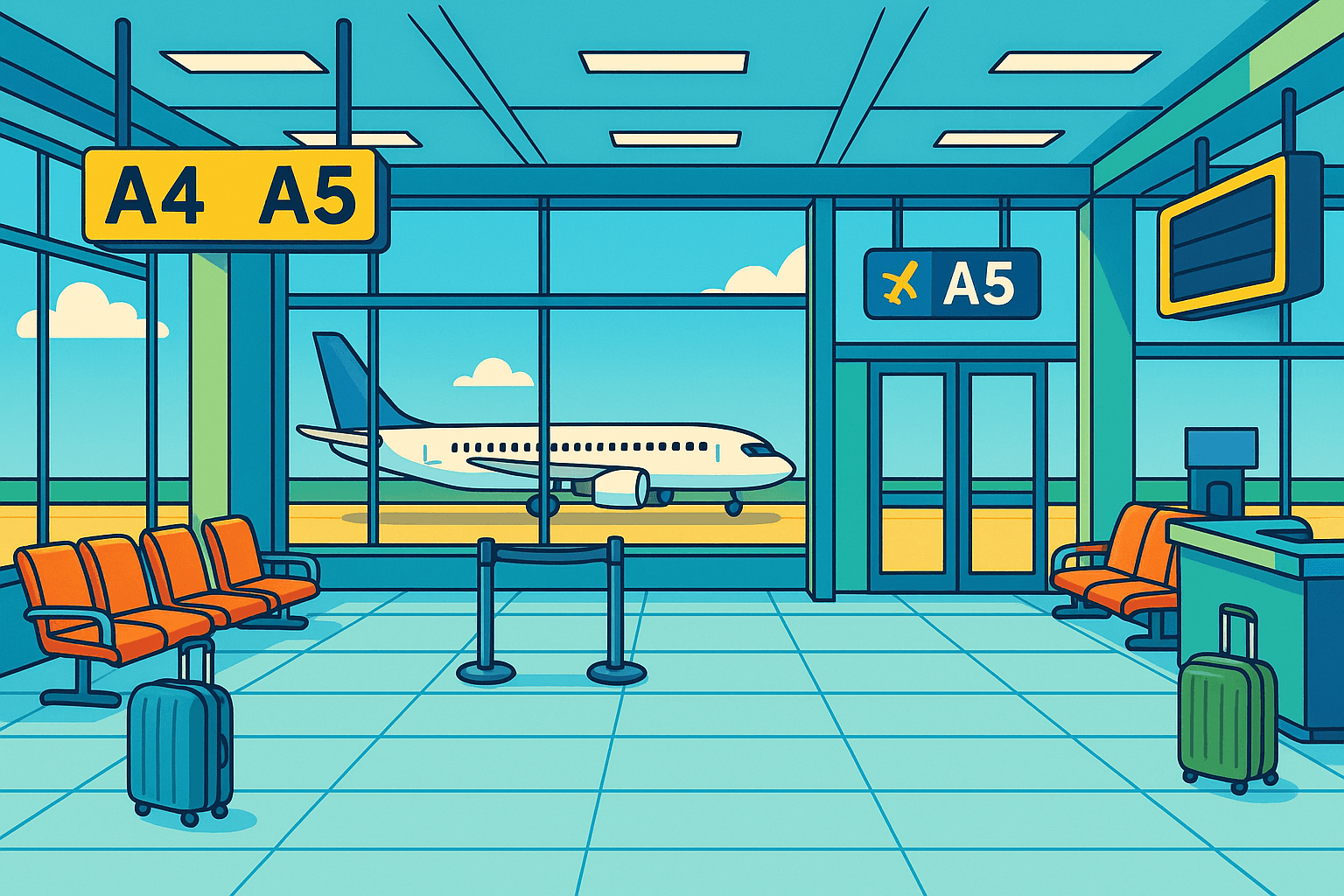 Airport gate scene