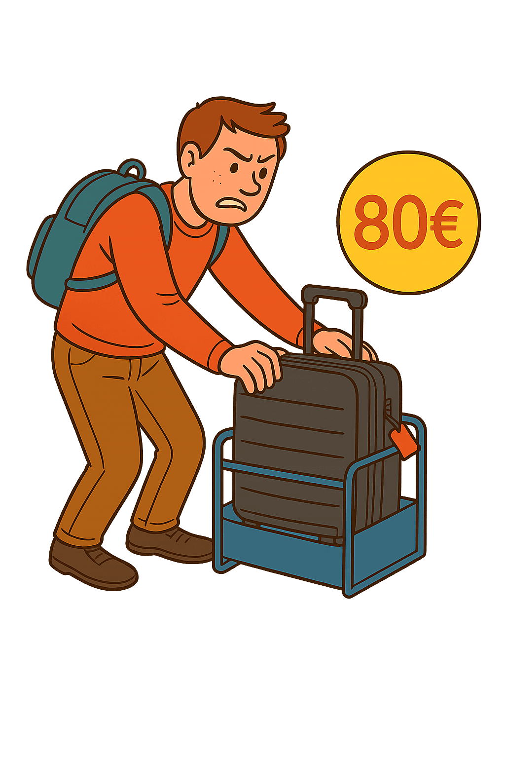 Traveler being charged €80