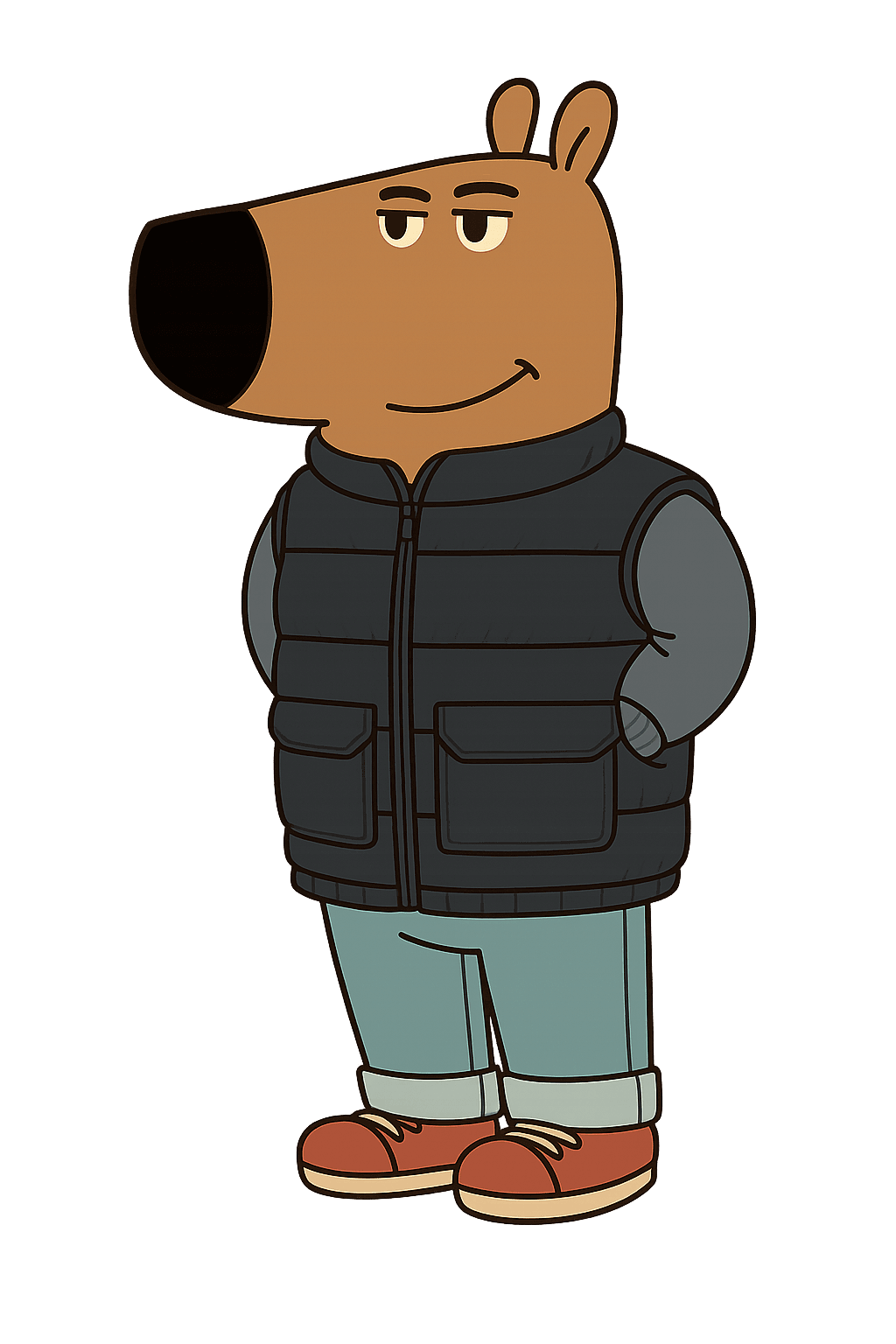 Joey wearing Flygaroo vest